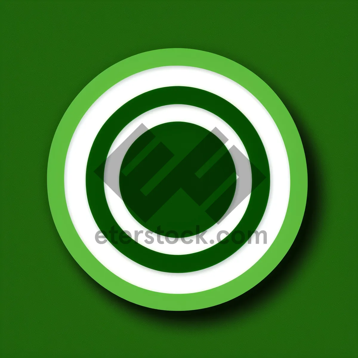 Picture of Bright 3D Circle Logo with Shiny Reflection