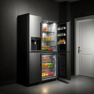 Modern Wood Cabinet in White Kitchen