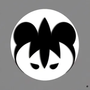 Black Graphic Clover Button Set: Iconic Symbol Design