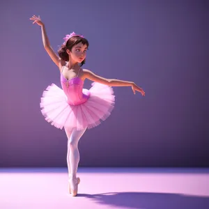 Elegant Ballet Dancer in Silhouette Performing Graceful Moves