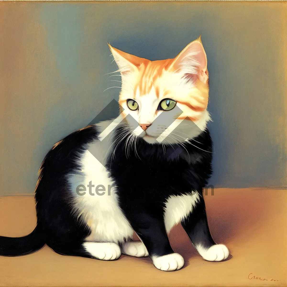 Picture of Playful Fluffy Kitty with Adorable Eyes
