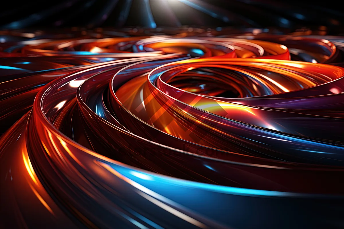 Picture of Futuristic Colorful Energy Flowing Abstract Graphic Design