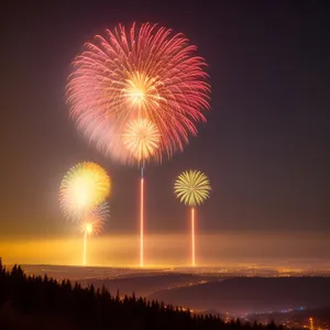 Dazzling Fireworks Lighting Up the Night Sky