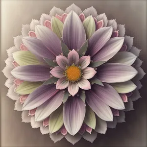 Vibrant Floral Blossom on Yellow Petals