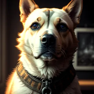 Adorable Brown Dog Portrait: Domestic Canine Friend