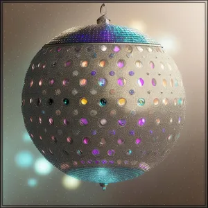 Shiny Glass Chandelier Ball – Festive Winter Decoration