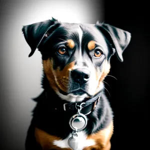 Adorable Purebred Swiss Mountain Dog Portrait