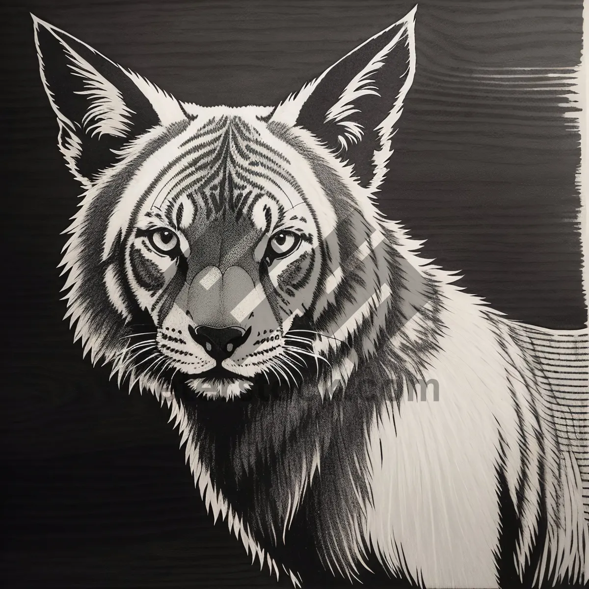 Picture of Wild Tiger Portrait on Safari: Striped Majesty