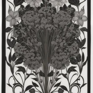 Vintage Floral Wallpaper Pattern with Decorative Leaf Motifs