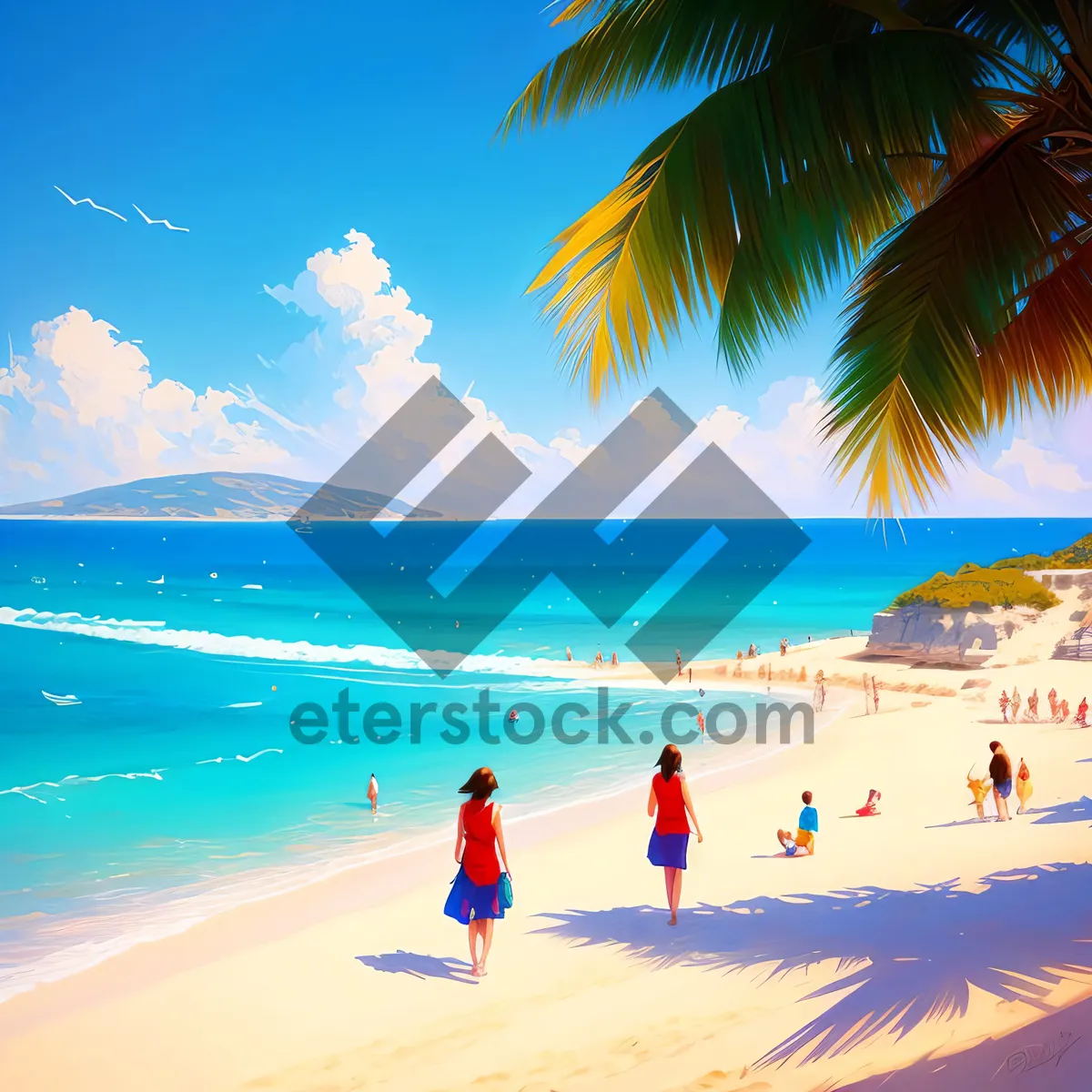 Picture of Tropical Paradise: Serene Beachscape with Turquoise Waters
