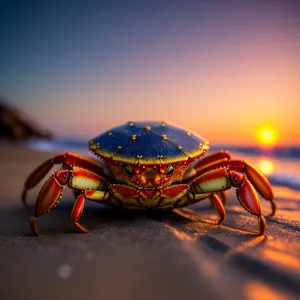 Close-up of Crustacean's Rock Crab Shell