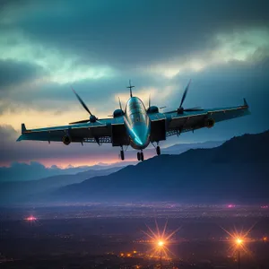 High-flying Jet Aircraft in the Clouds