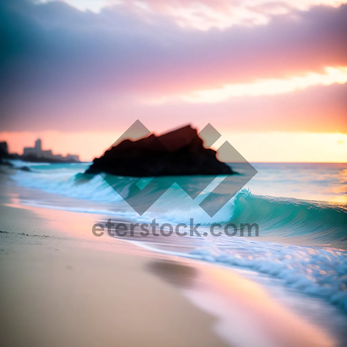 Picture of Serenity by the Sea: Tranquil Tropical Waves