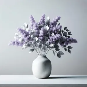 Lilacs and Silver Leaf Bouquet