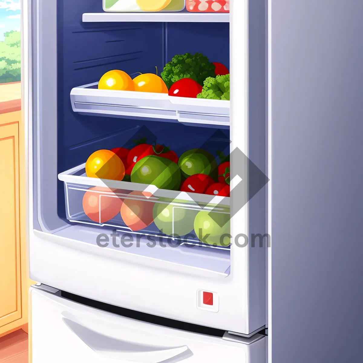 Picture of Modern Kitchen Refrigerator: Fresh Food Storage Solution