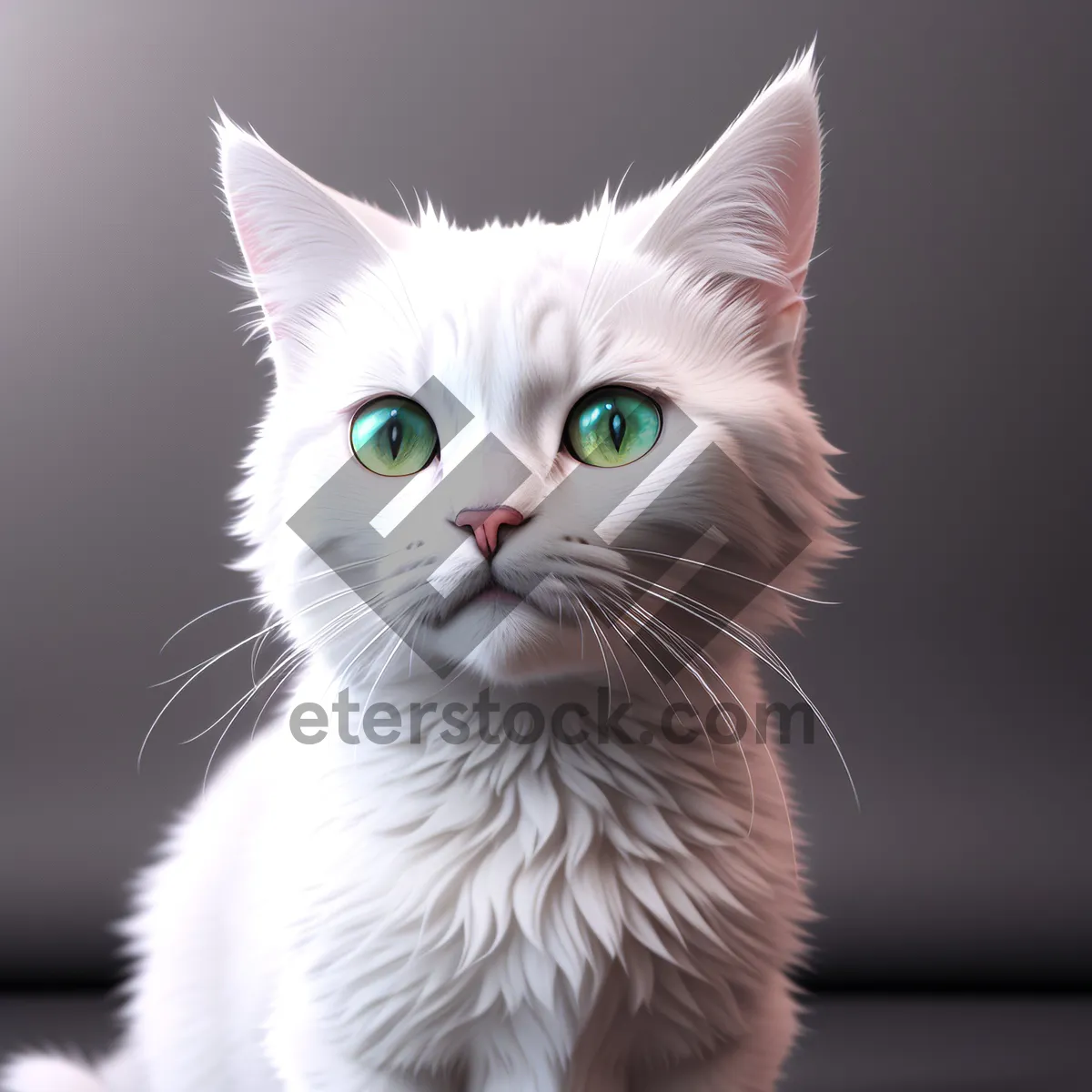Picture of Adorable gray tabby kitten with curious eyes and fluffy fur