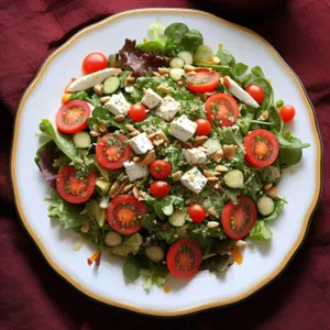 Delicious Gourmet Salad with Fresh Vegetables