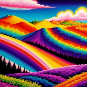 Vibrant Spectrum: Colorful, Modern Curve Design