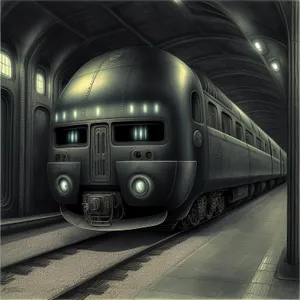 Urban Metro in Motion: Speeding Subway Train