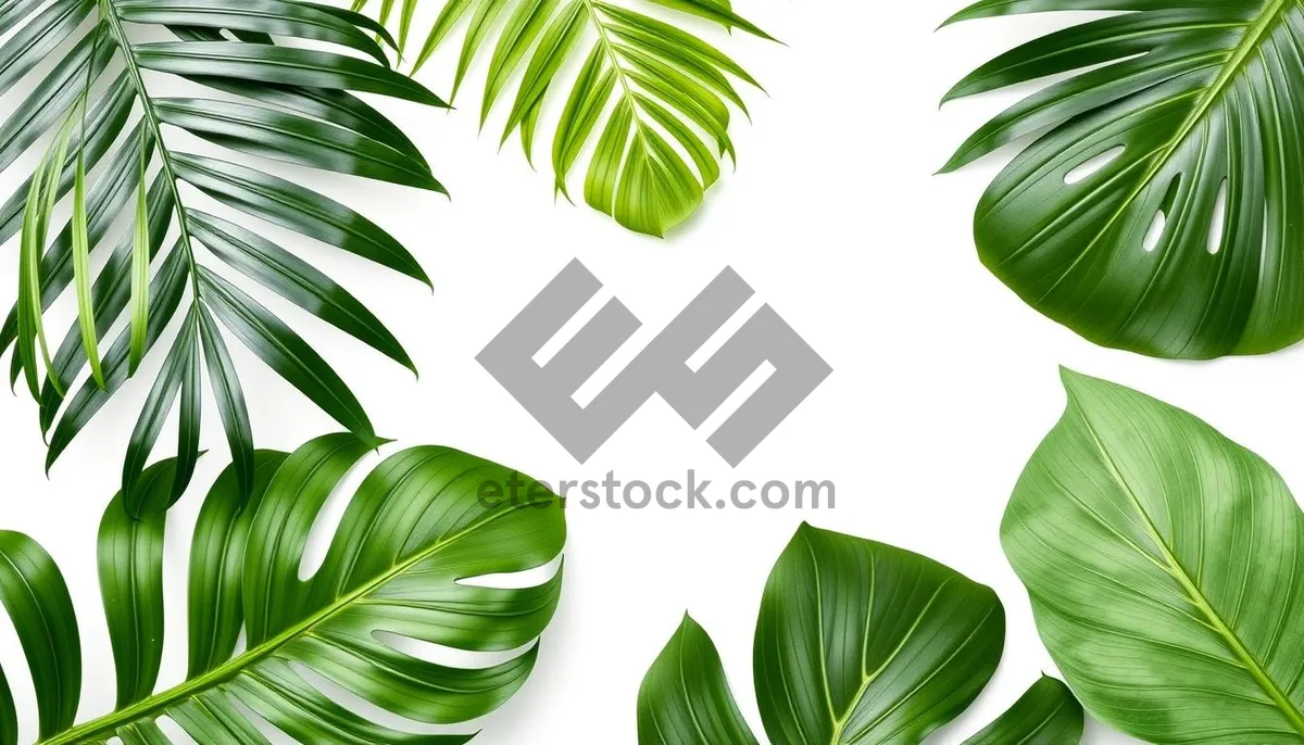 Picture of Floral Branch Pattern Design with Summer Leaves