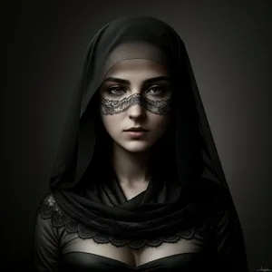 Enchanting Venetian Sorcerer: Captivating Elegance in Black Mask