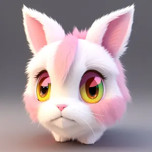 Fluffy Bunny - Adorable Feline with Cute Ears
