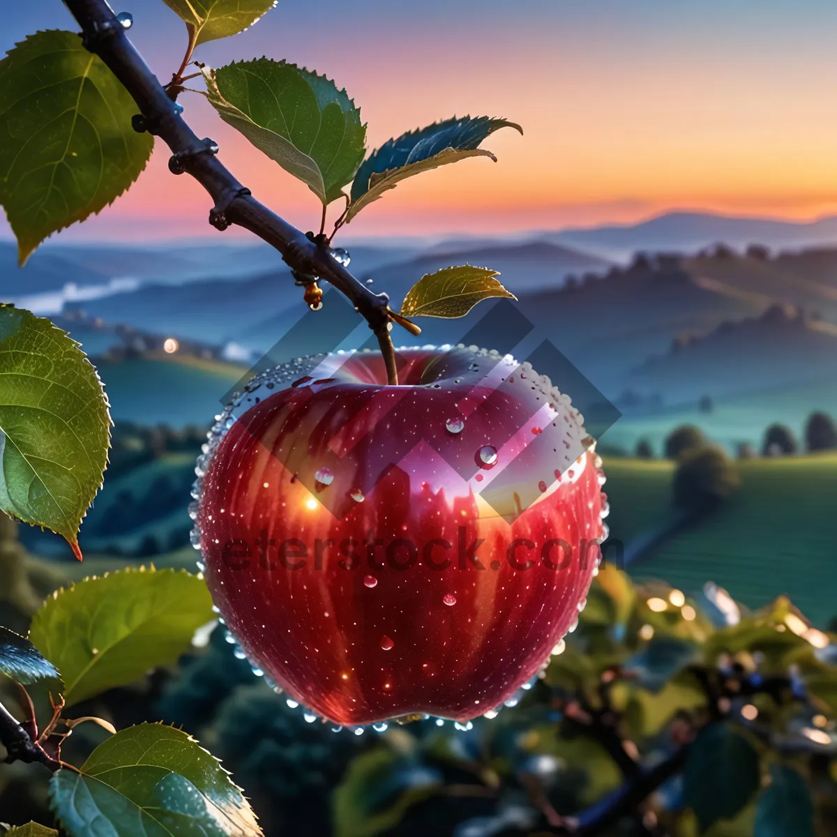 Picture of Fresh and ripe red cherry for healthy diet
