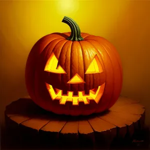 Spooky Glow: Pumpkin Lantern for Autumn Halloween Celebrations