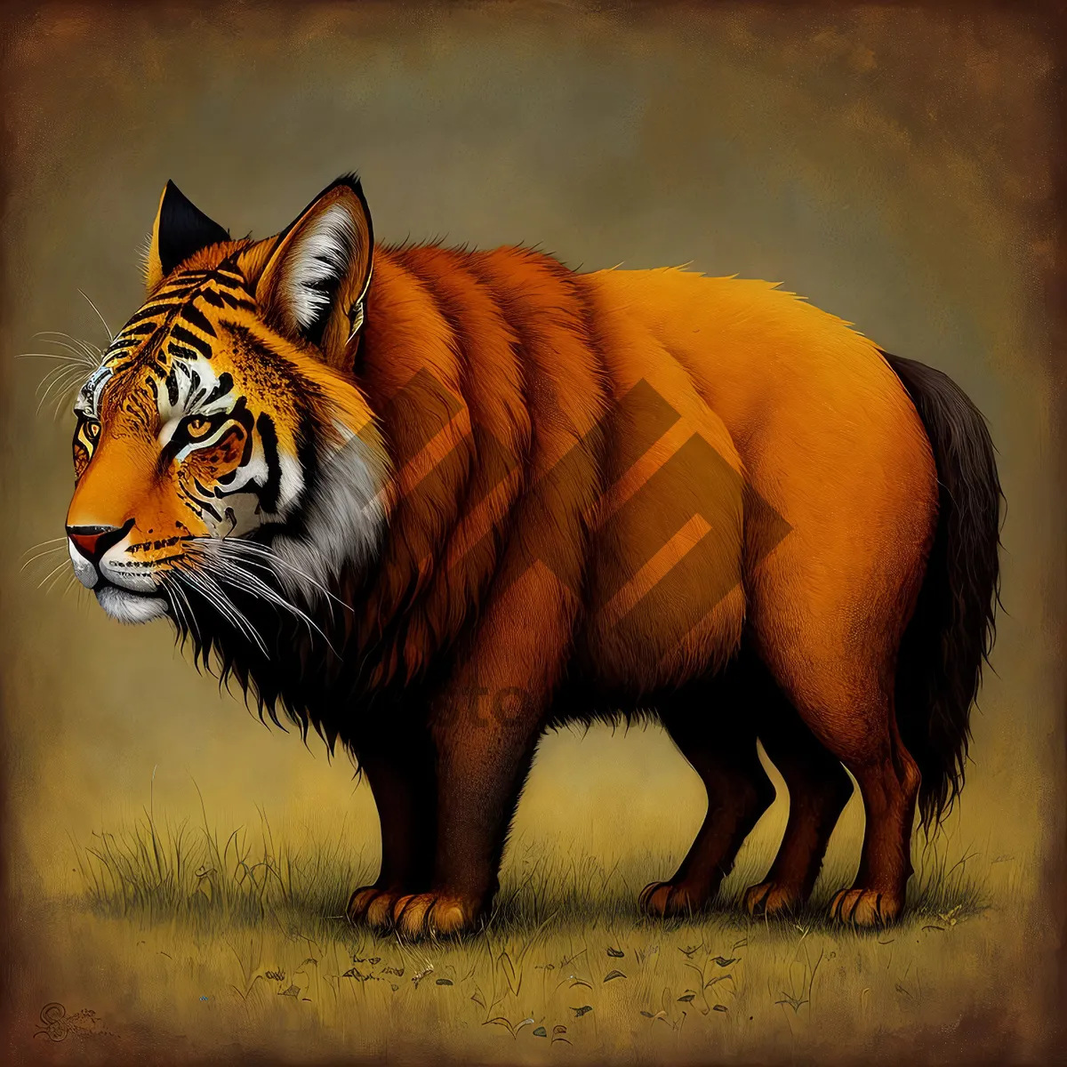 Picture of Fierce Jungle Predator: Striped Wild Tiger Cat