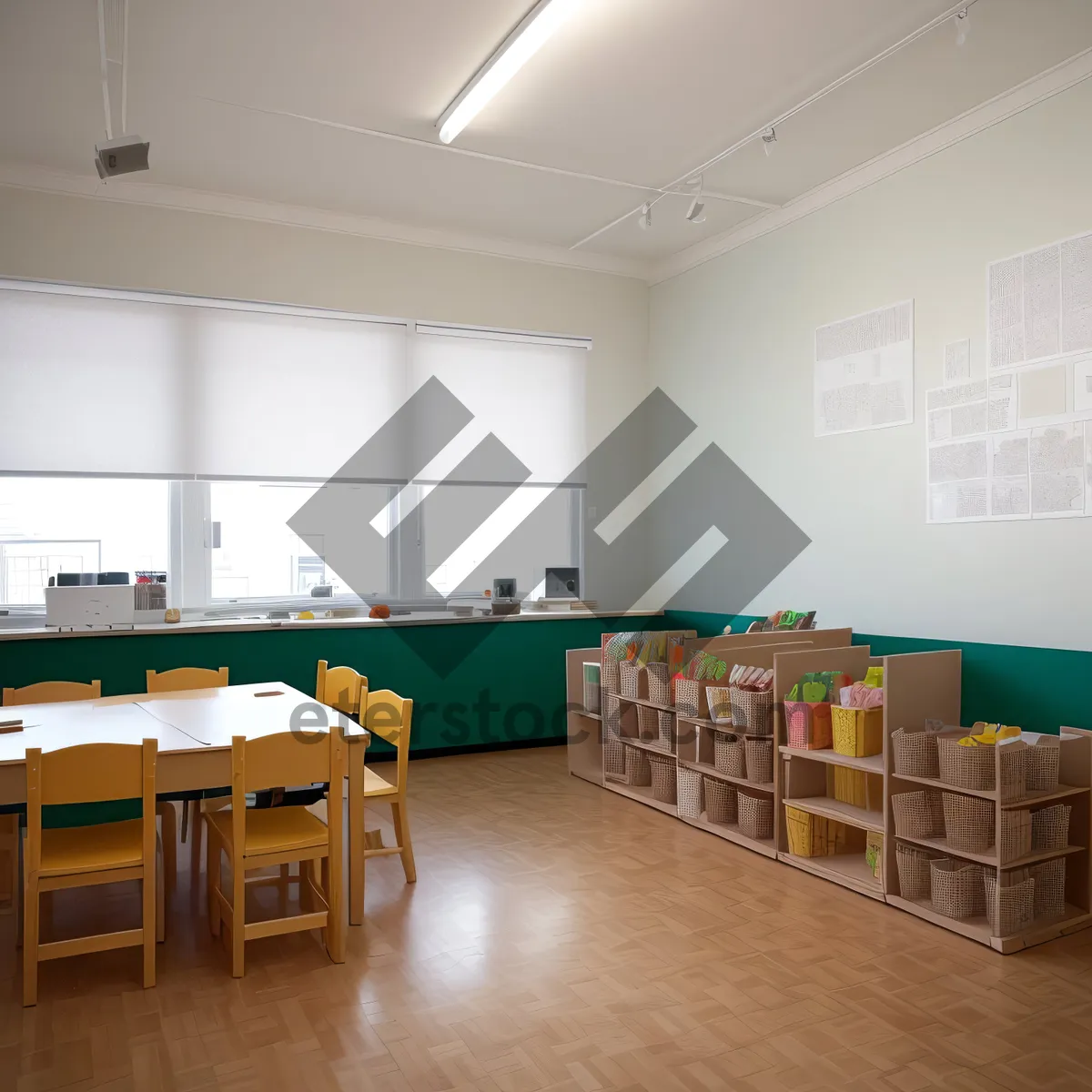 Picture of Modern Living Room with Stylish Furniture and Wood Flooring