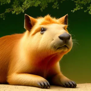 Cute Baby Lion with Brown Mane