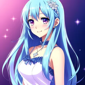 Seductive cartoon lady with stylish fashion and artistic hair