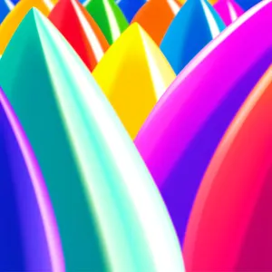 Digital Fantasy: Vibrant Rainbow Fractal Art