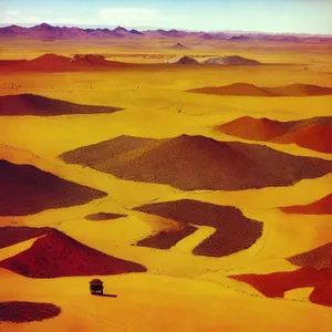 Epic Sunset over Moroccan Desert Dunes.