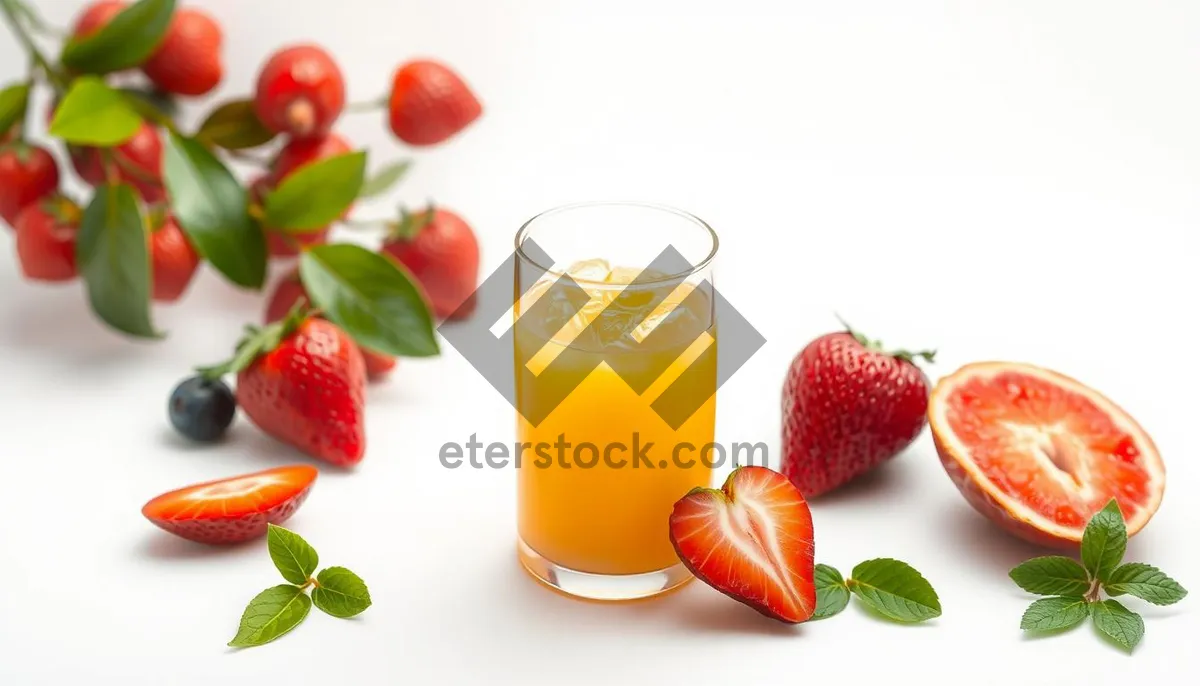 Picture of Berry Strawberry Tea with Mint and Ice