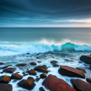 Sunset Serenity: A Tropical Paradise by the Shore