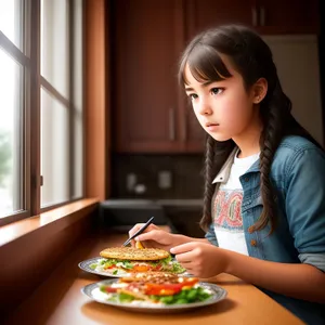 Smiling couple enjoying healthy meal at home