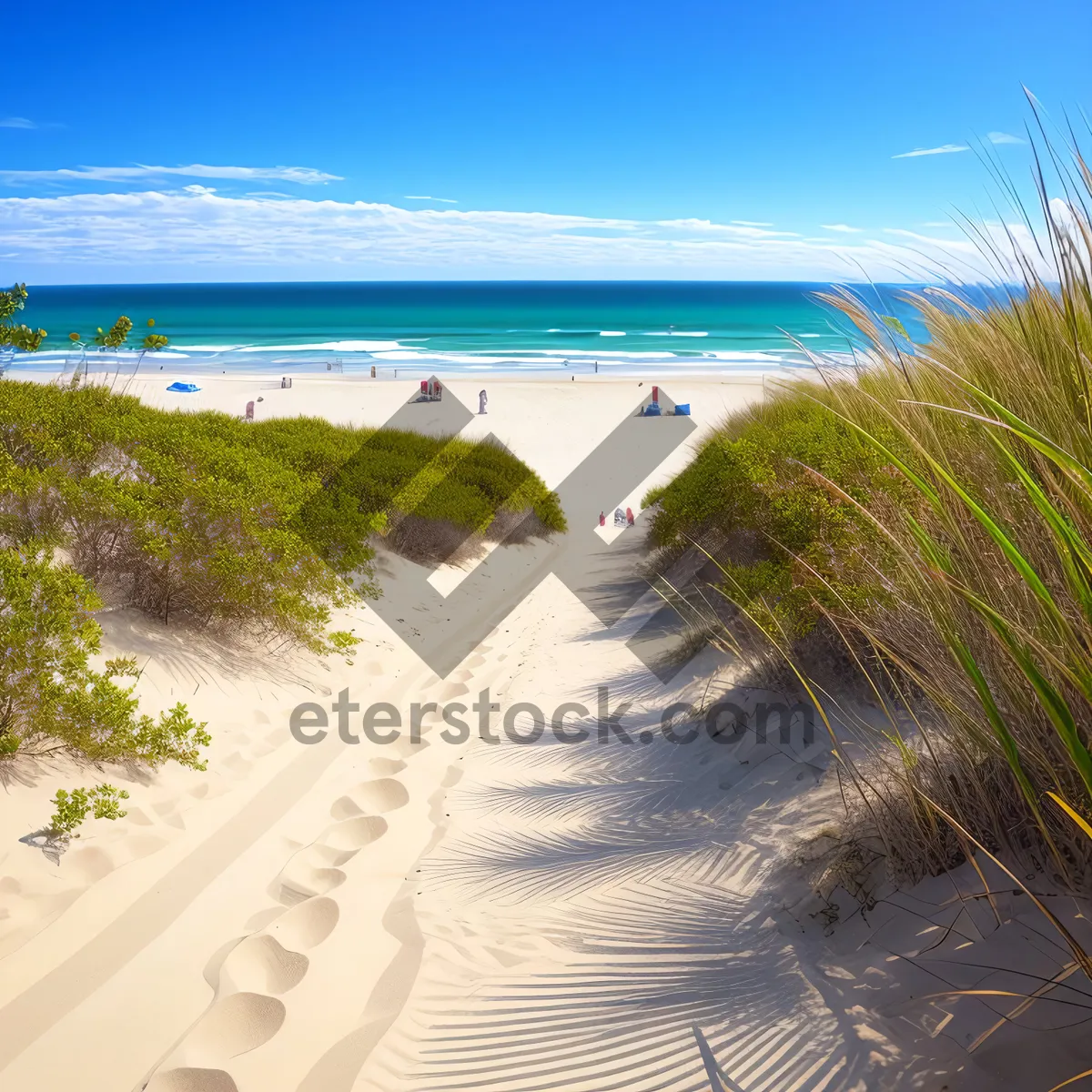 Picture of Tropical Paradise: Beach, Ocean, Palm Trees