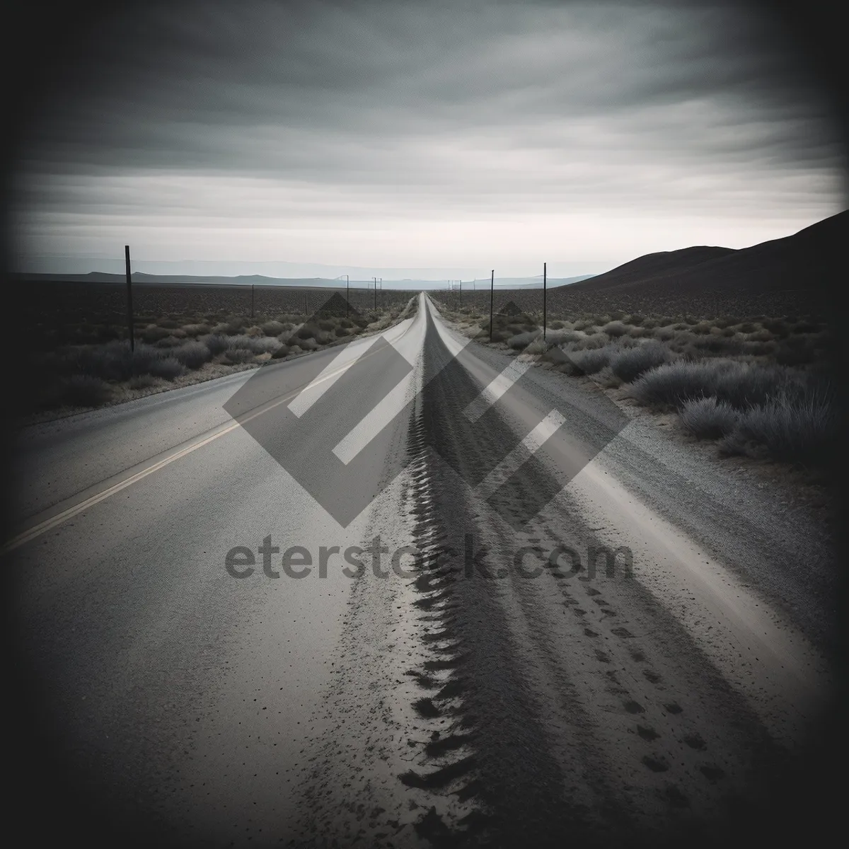 Picture of Scenic Highway Through Cloud-Kissed Mountains