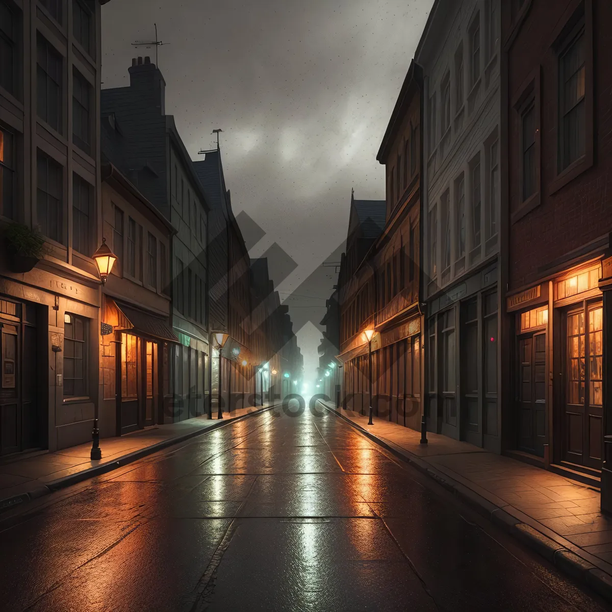 Picture of Cityscape Illuminated by Vibrant Night Lights