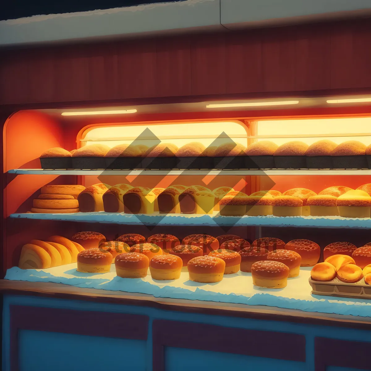 Picture of Delicious spread at local bakery and cafeteria