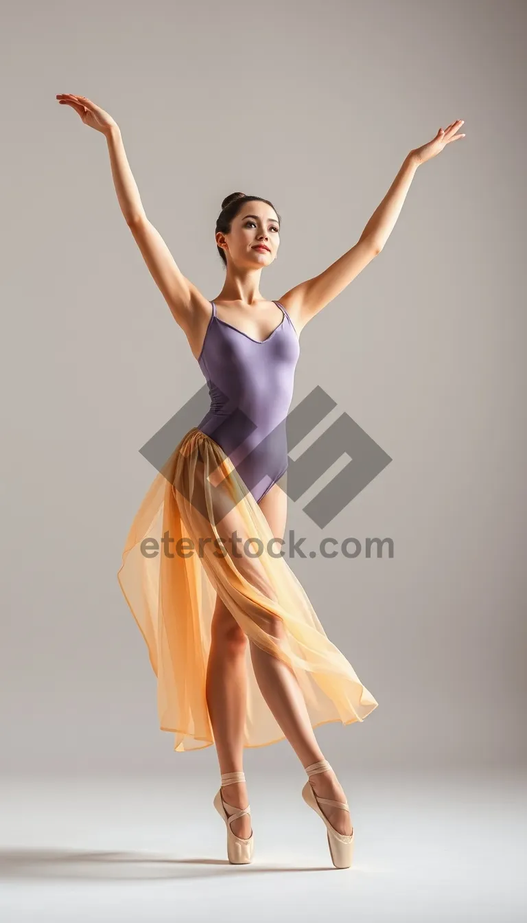 Picture of Attractive model dancing with a happy smile