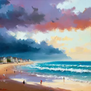 Serene Tropical Beachscape Under Sunny Skies