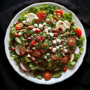 Gourmet Salad Plate with Fresh Vegetables