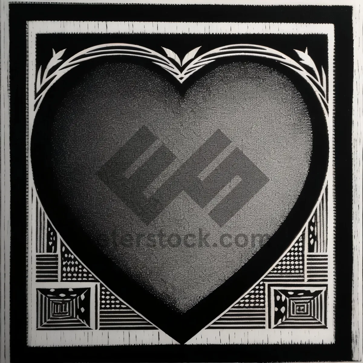 Picture of Heart Shield: Symbolic Art Sign on Paper Money