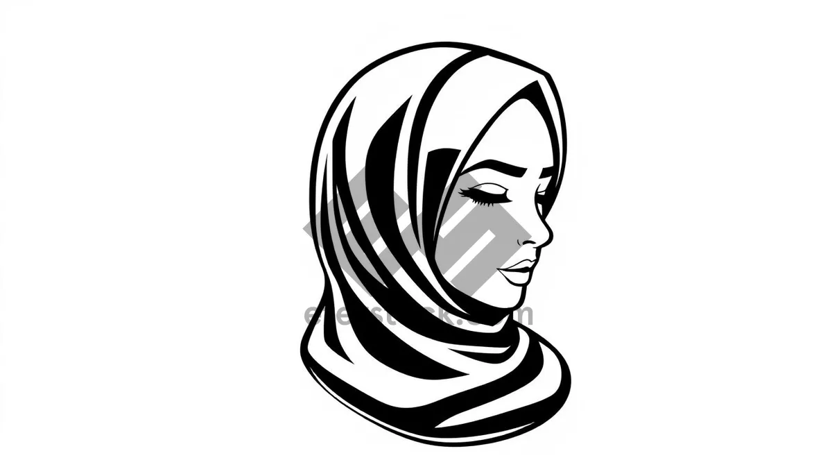 Picture of Cartoon housewife with stylish haircut and artistic face