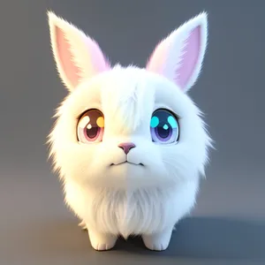 Furry Bunny Portrait with Adorable Ears