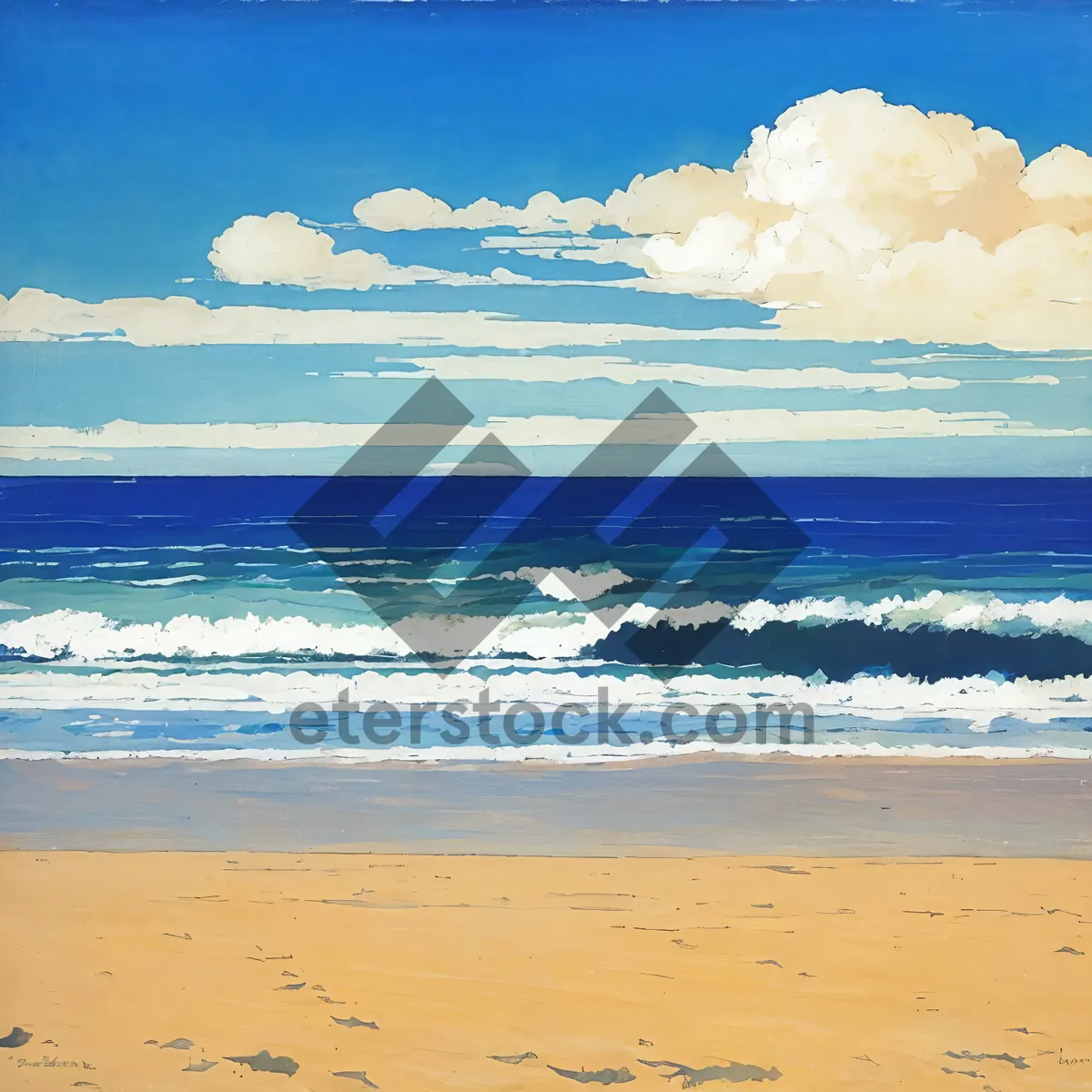 Picture of Sunset Serenity: Coastal Bliss with Turquoise Waves