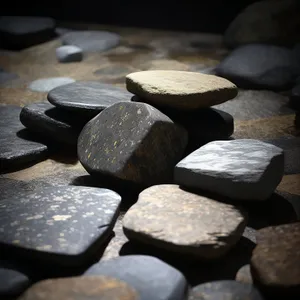 Old Stone Wall with Textured Gray Bricks