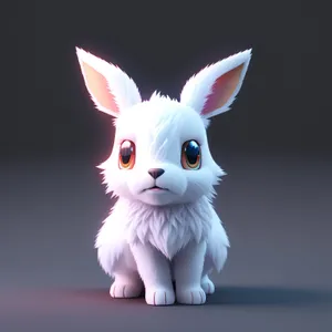 Furry Bunny with Fluffy Ears